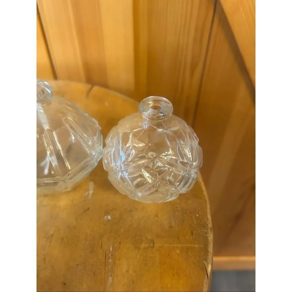 4 Vintage Glass Wick Oil Candles made in Austria (5710)
